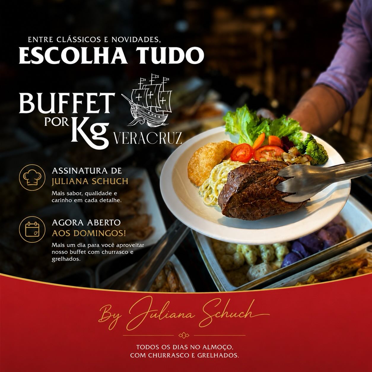 Buffet Vera Cruz servido na hora